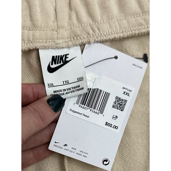 NWT Nike Women’s Wide Leg Joggers Size XXL Tan Standard Fit Mid-Rise $55 - Picture 4 of 6